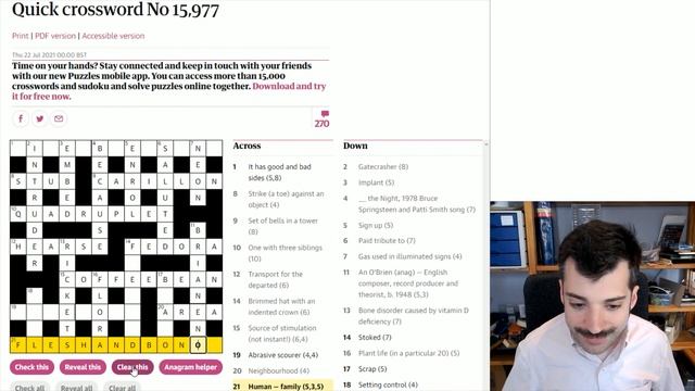 British vs U.S. Crossword Convention - 22 July 2021 Guardian Quick Crossword смотреть онлайн