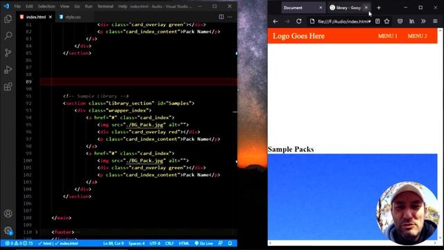 Adding Feature Section | Audio website from scratch using HTML CSS Python and Java Script смотреть онлайн