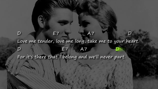 Elvis Presley - Love Me Tender - Chords & Lyrics смотреть онлайн