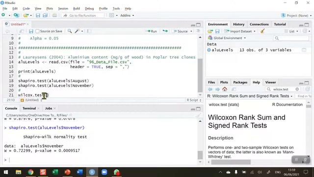 How To... Perform a Wilcoxon Signed Rank Test in R #96 смотреть онлайн