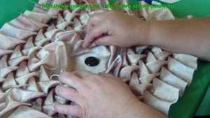 Буфы - декоративная подушка схема листья.