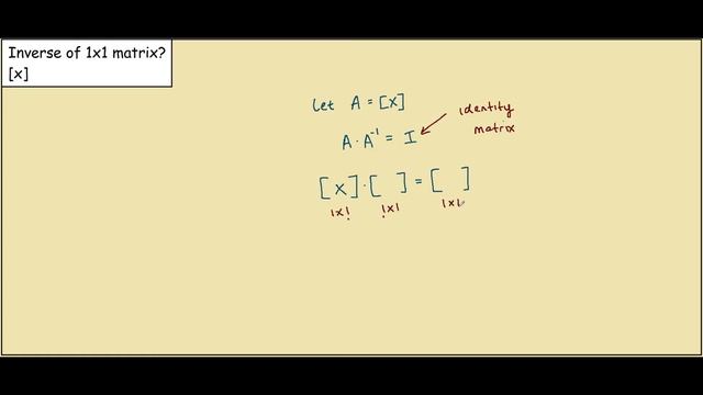 How to find the inverse of a 1x1 matrix смотреть онлайн