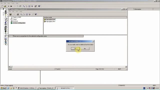 Настройка Archive Alarm Logging Tag Logging смотреть онлайн