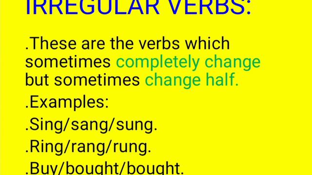 REGULAR VERBS and IRREGULAR VERBS difference in very EASY ENGLISH.... смотреть онлайн