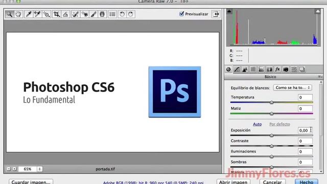 Abrir documento en Camera RAW 1-4 Tutoriales Photoshop Online GRATIS смотреть онлайн