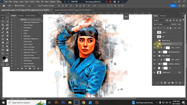 Cool Watercolor Effect Photoshop Action смотреть онлайн