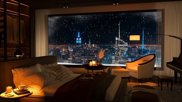 Cozy Apartment Jazz🗽 Your Serene Escape In The City That Never Sleeps 🎵 Piano Jazz Instrumental