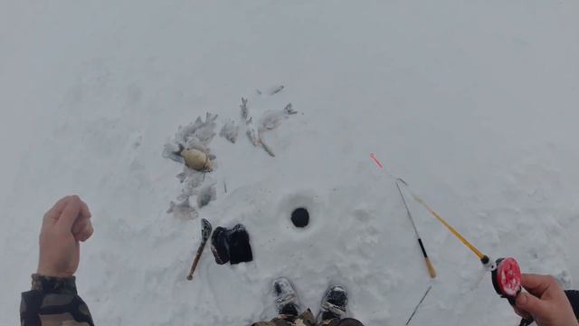 рыбалка на карася в буран, озеро Чаны смотреть онлайн