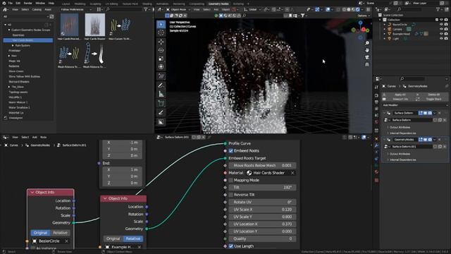 [Blender 3.6] Creating hair cards using geometry nodes смотреть онлайн