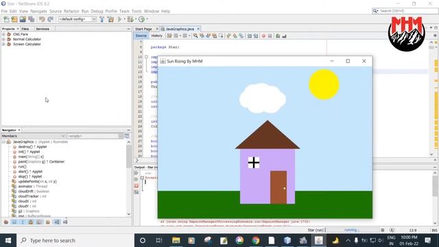 Sun Rising || Java project || GUI animation || Graphics смотреть онлайн