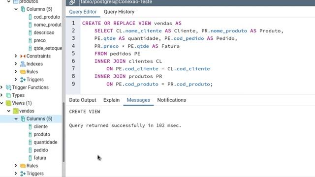 Curso de PostgreSQL - Como criar e executar VIEWS смотреть онлайн