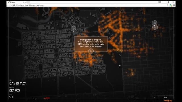 The Division - "Collapse" - Web browser game / simulation смотреть онлайн