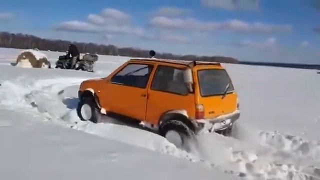 Ока 4х4 по снегу смотреть онлайн