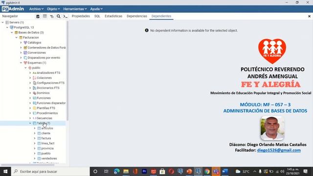 CREAR Y ELIMINAR TABLAS (POSTGRESQL) смотреть онлайн