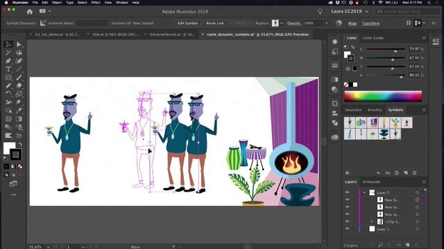 Illustrator: How to Use Dynamic Symbols (Video Tutorial) смотреть онлайн