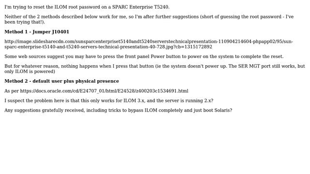 DevOps & SysAdmins: Sparc T5240 ILOM password grief смотреть онлайн