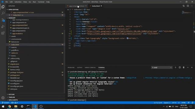 Login Register Angular 9 with Angular Material Design 1/4 смотреть онлайн