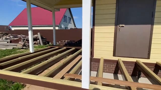 Шаховская, дер. Судислово. Замер террасы под легкое алюминиевое остекление Provedal смотреть онлайн