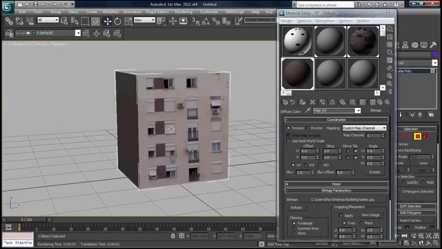 3Ds Max - How to Texture Using Bitmap Images Tutorial смотреть онлайн