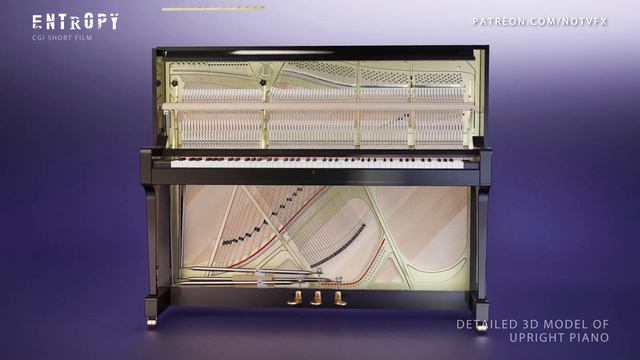 ENTROPY / CGI short film / Detailed 3d model of upright piano смотреть онлайн