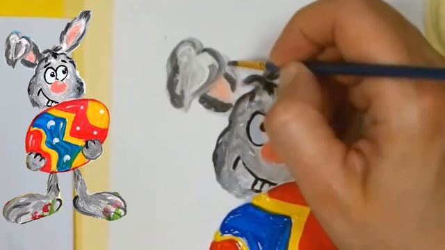 Рисунок на Пасху | Как нарисовать пасхального кролика | зайца смотреть онлайн