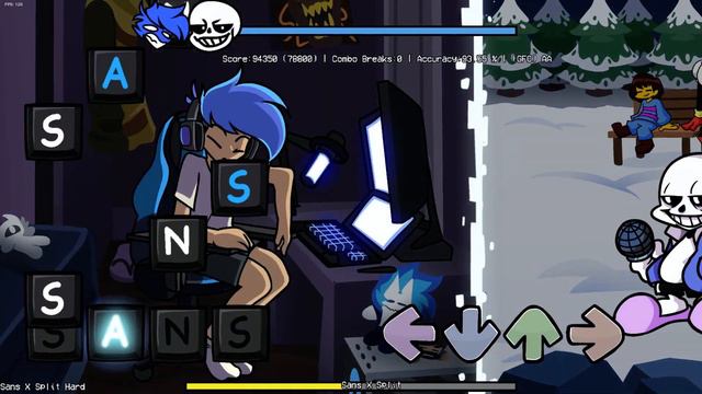FNF - Sans X Split Remix (FC) (Bob And Bosip Mod) (FNF Mods) смотреть онлайн