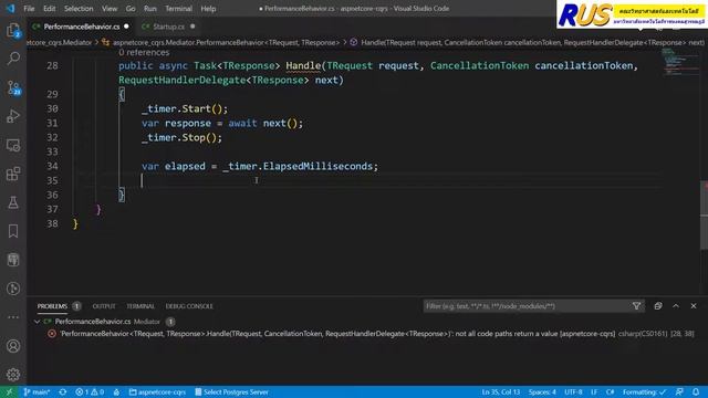 สอน ASP.NET Core : CQRS Pipeline ตรวจสอบประสิทธิภาพการทำงานของโค้ด смотреть онлайн
