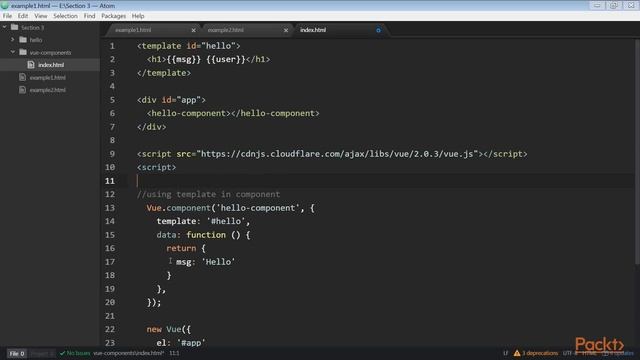 Web development with Vue.js 2 : Components – Understanding and Using | packtpub.com смотреть онлайн