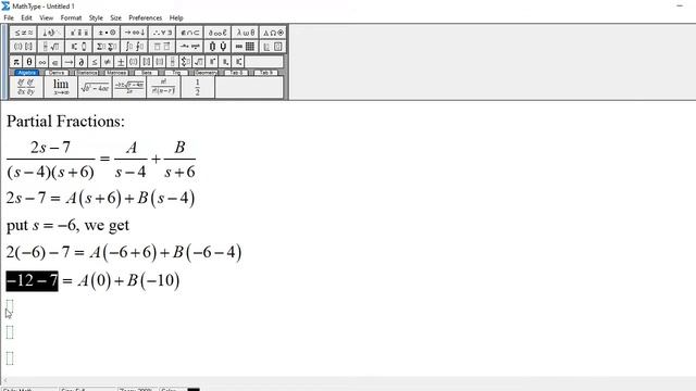 Differential Equation using Laplace transform: y' + 6y = e^(4t) , y(0) = 2 смотреть онлайн
