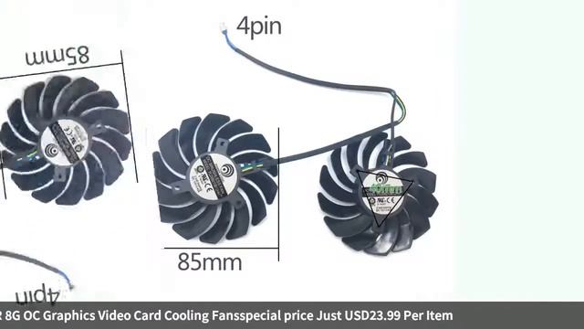 New 85MM PLD09210B12HH 4Pin PC Cooler Fan For MSI ARMOR RX470 RX 480 RX570 RX580 ARMOR 8G OC Grap.. смотреть онлайн