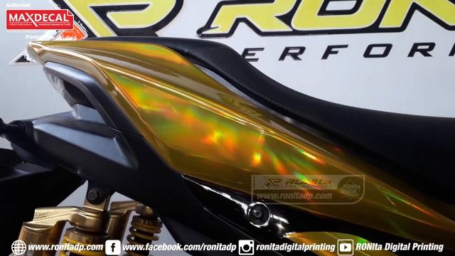 Decal Gold Laser Chrome AEROX 155 смотреть онлайн