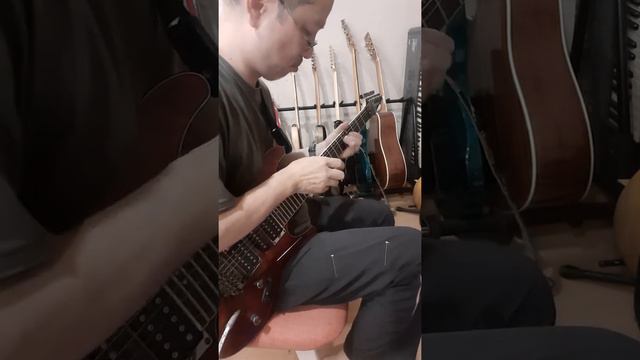C lydian jam practice on Ibanez S770 with boss js-5 смотреть онлайн