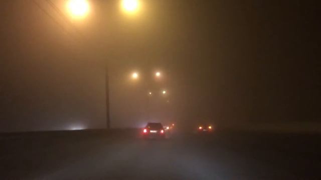 Туман на Бердском шоссе в Новосибирске 15.02.2016 смотреть онлайн