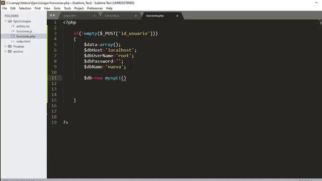 Ejercicio 5 de Ajax+JSON- Mostrar datos de un usuario, en un div, obtenidos de una tabla en MySQL. смотреть онлайн