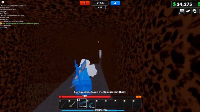 Legendary Roblox Flag Wars player demolishes entire team in one go. смотреть онлайн