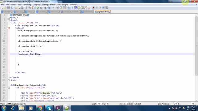 HTML CSS & JavaScript Tutorial For Beginners Part 27 : Pagination смотреть онлайн
