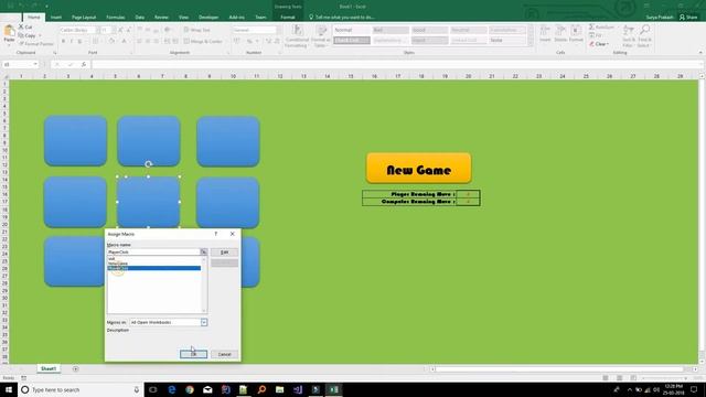 Excel Macro Tutorial - Tic Tac Toe Part 1 смотреть онлайн