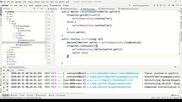 2. Spring Boot Back-end Module 1 (Wallet Module) смотреть онлайн
