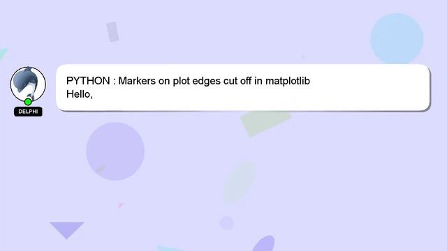 PYTHON : Markers on plot edges cut off in matplotlib смотреть онлайн