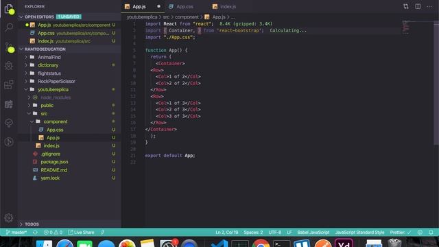 2 - Initializing with React Bootstrap - Youtube Clone - Learn React - Project Based смотреть онлайн
