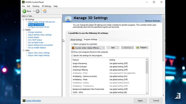F1zz's NVIDIA SETTINGS FOR BETTER QUALITY IN CSGO смотреть онлайн