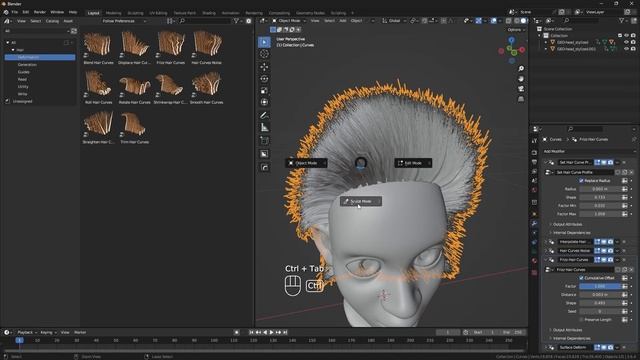 Simulating Hair in blender смотреть онлайн