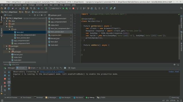 10.1 HttpClient - Get Request - Angular2 Dart смотреть онлайн