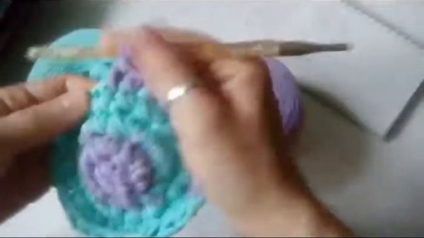 Пробный Стрим. Вязание трикотажной корзинки из Arachna "Sling"