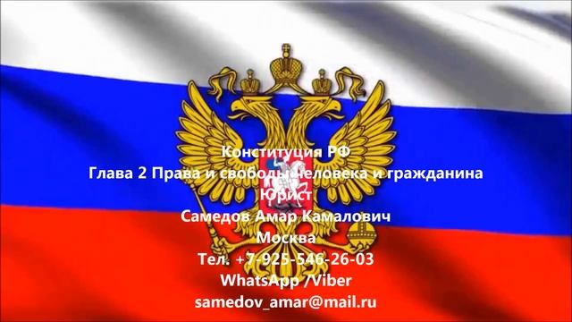 Конституция РФ Глава 2 Права и свободы человека и гражданина смотреть онлайн