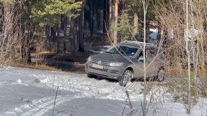 Volkswagen Touareg NF ТТ  3.0 TDI ( off road terrain tech) по снегу оффроад