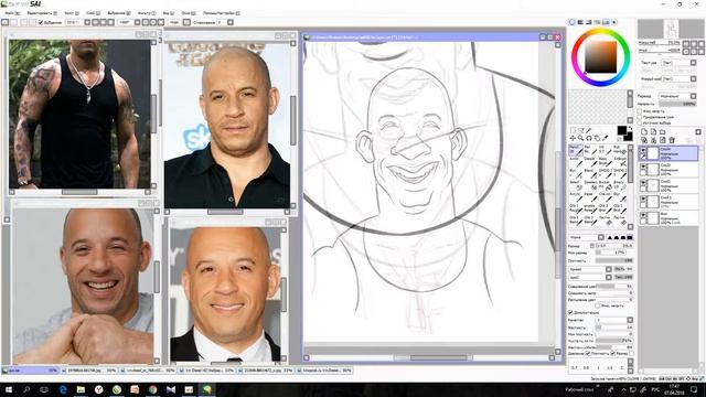 Рисую Вина Дизеля смотреть онлайн