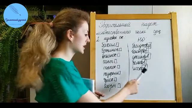 РОДИТЕЛЬНЫЙ падеж множественного числа имен существительных. Грамотный русский. смотреть онлайн