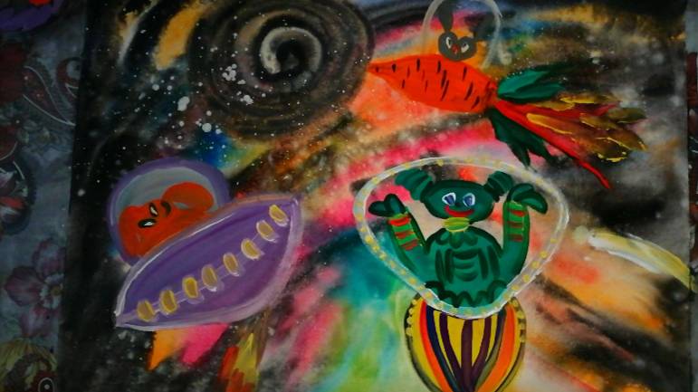 Как нарисовать космос смотреть онлайн