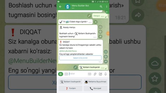 Murakkab menu bot ochish. PHP lar siz смотреть онлайн